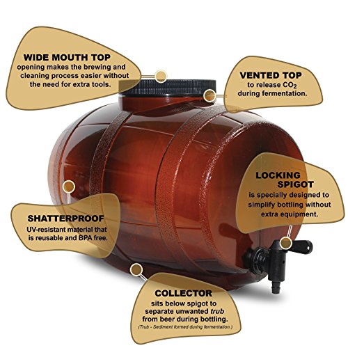 Mr. Beer IPA Edition 2 Gallon Homebrewing Craft Beer Making Kit with All Grain Extract Beer Refill and Convenient 2 Gallon Fermenter