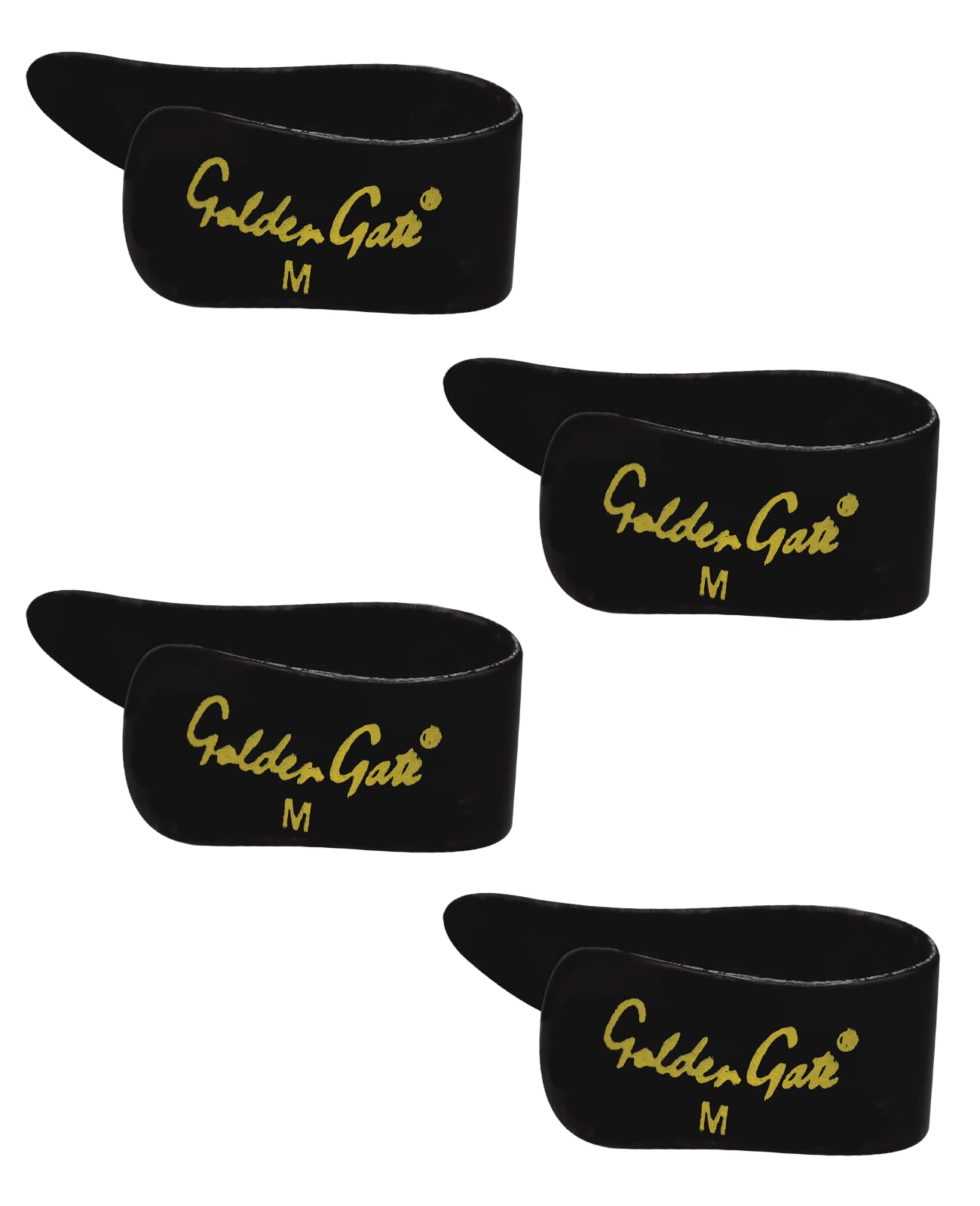 Golden Gate GP-3B-4PK Thumb Picks – Black – Medium – 4PK