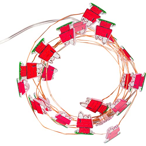 Peanuts Snoopy String Lights - 20 LED Snoopy Figures On 7ft Wire, Warm White, Battery Powered - View #9