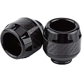 1 Pair Front Fork Frame Sliders Wheel Crash Protector, Keenso Carbon Fiber Front Fork Frame Sliders Crash (Black)