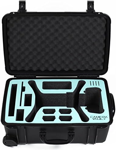 Camera Vault 3D Robotics SOLO Black Wheeled Travel Case with Waterjet Cut Foam in Seahorse 920 Case for 3DR SOLO (fits drone with Propellers on)