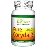 Biotech Nutritions Pure Corydalis Dietary Supplement 10:1 Extract 1000 mg 120 Count