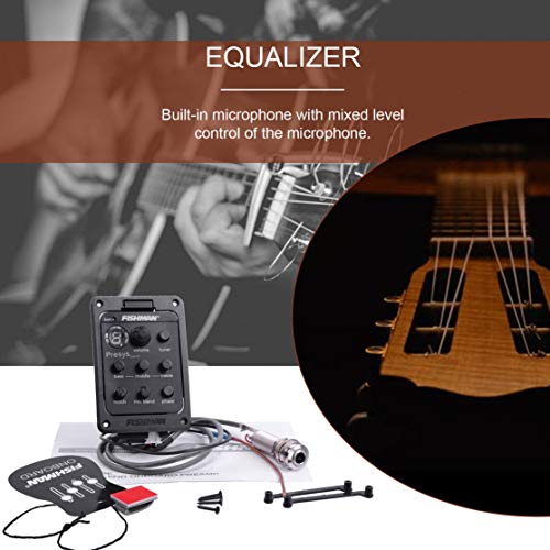 Fishman 4-Band EQ Equalizer Guitar Preamp Piezo Acoustic Guitar Pickup Guitar Tuner With Mic Beat Board CE Certification