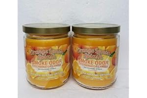 Smoke Odor Exterminator 13oz Jar Candle, Orange Lemon, Pack of 2