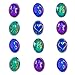 FROG SAC 12 Oval Mood Rings for Girls - VSCO Girl Color Changing Adjustable Mood Ring Set - Tie Dye Birthday Party Favors Easter Basket Stuffers for Kids
