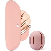 LEISENOR Travel Makeup Brush Holder Portable Make Up Brush Organizer Cosmetic Travel Case, Silicone Waterproof Makeup Brush Bag, Makeup Sponge Holder