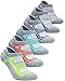 TM-MZS05-DGXZ_L Tesla Men's 6-Pairs Atheltic No Show Socks Cushioned Comfort w Mesh MZS05