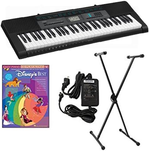 Casio CTK2550 61-Key Keyboard Deluxe Package with Casio Keyboard Adapter, Keyboard Stand &amp; Disney's Best Easy Piano Play Along Book