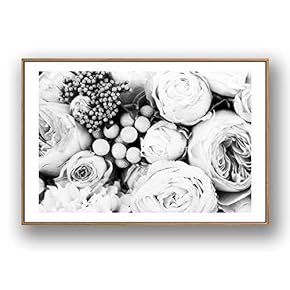Framed Canvas Wall Art for Living Room, Bedroom Rose Flowers Canvas Prints for Modern Home Decoration Ready to Hang - 16"x24" inches