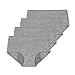 Phennie's Womens Big Girls Menstrual Period Briefs Teen Girls No Leak Underwear Pack of 4 Grey XXL