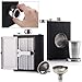 Flask Set [2018 Gift for Men] - Cigarette Flask (1) + Shot Glass Flask (1) + Funnel (2) (Cigarettes Not Included)