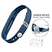 LEEFOX Band for Fitbit Flex 2, Adjustable Fit Bit Flex 2 Accessory Silicon Replacement Wristband w/Fastener Clasp Fitness Strap for Original Flex 2, Navy, Small(Psalm 23-3)
