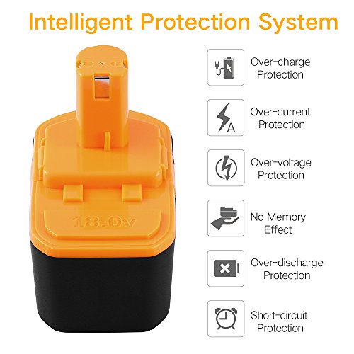 Upgraded to 3600mAh Ni-Mh Replace for Ryobi 18V Battery ONE+ P100 P101 130224028 130224007 ABP1801 ABP1803 Cordless Power tools Pack of 1 - Thumbnail 4