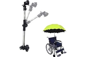 CAOXIONG Umbrella Mount Holder, 180° Adjustable Umbrella Holder for Stroller, Hole Diameter 0.8-1.3cm,Umbrella Clamp Bike Umbrella Stretch Mount Stand Holder for Baby Stroller, Wheelchair, Walker, Rollator