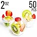 Mini Plastic Dessert Cups - Elegant, Professional & Disposable 2 oz Clear Cubes Perfect for Parfait, Appetizers and Tasting Parties (50 pcs)