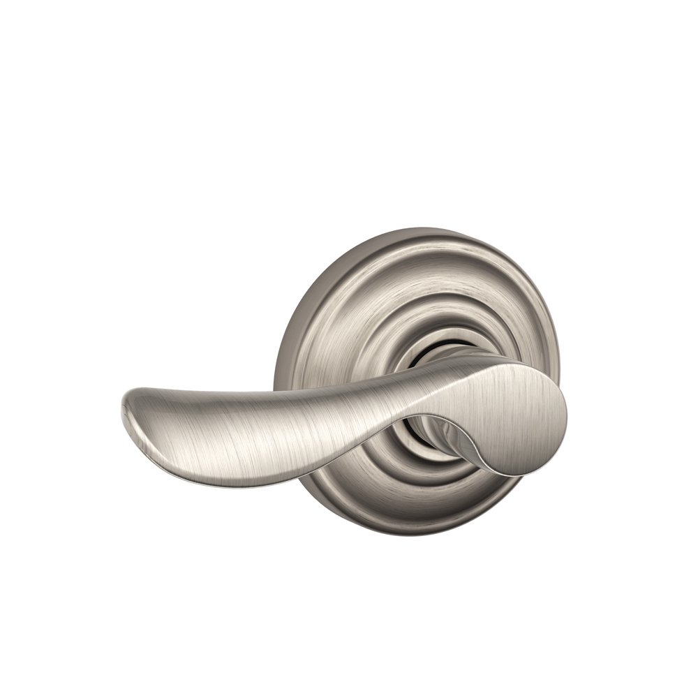 Photo 1 of SCHLAGE Champagne Left Handed Lever with Andover Trim Non-Turning Lock, Satin Nickel (F170 CHP 619 AND LH)