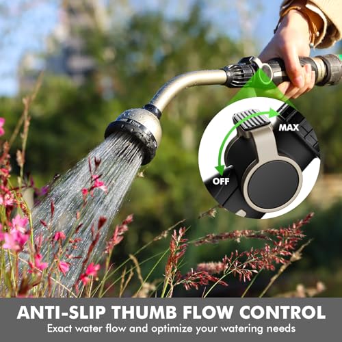 RESTMO Watering Wand Heavy Duty, 15-Inch Long Hose Nozzle Sprayer photo 10
