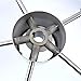 Amarine Made 5 Spoke Boat Marine Destroyer Steering Wheel 13-1/2 Inch with Black Foam Grip and Knob