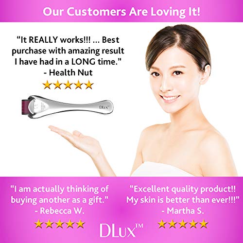 Microneedle Derma Roller with Protective Kit and Ebook :: New 2019 Model :: Stainless Steel 0.25mm Microneedles :: 540 Exfoliating Needles :: Micro Roller for Face ::"Deep Purple" Beauty Roller