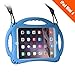 TopEsct Kids Case for iPad Mini 4th/5th Generation with Tempered Glass Screen Protector and Strap, Silicone Shockproof Case for iPad Mini 4 and iPad Mini 5 (Blue)