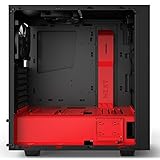 NZXT S340 Elite ATX Mid Tower Computer Case, Matte Black/Red (CA-S340W-B4)