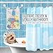 Bath Toy Organizer with Hooks - 13X18 Large Bath Toys Holder - Mesh Bath Toy Storage for Baby, Kids - Bath Organizer with Multi Pockets, Strong Suction Hooks, 3M Stickers - Mold Free, Quick Dry