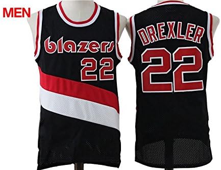 Portland Trail Blazers Clyde Drexler #22 Men's Retro Jersey - Black M