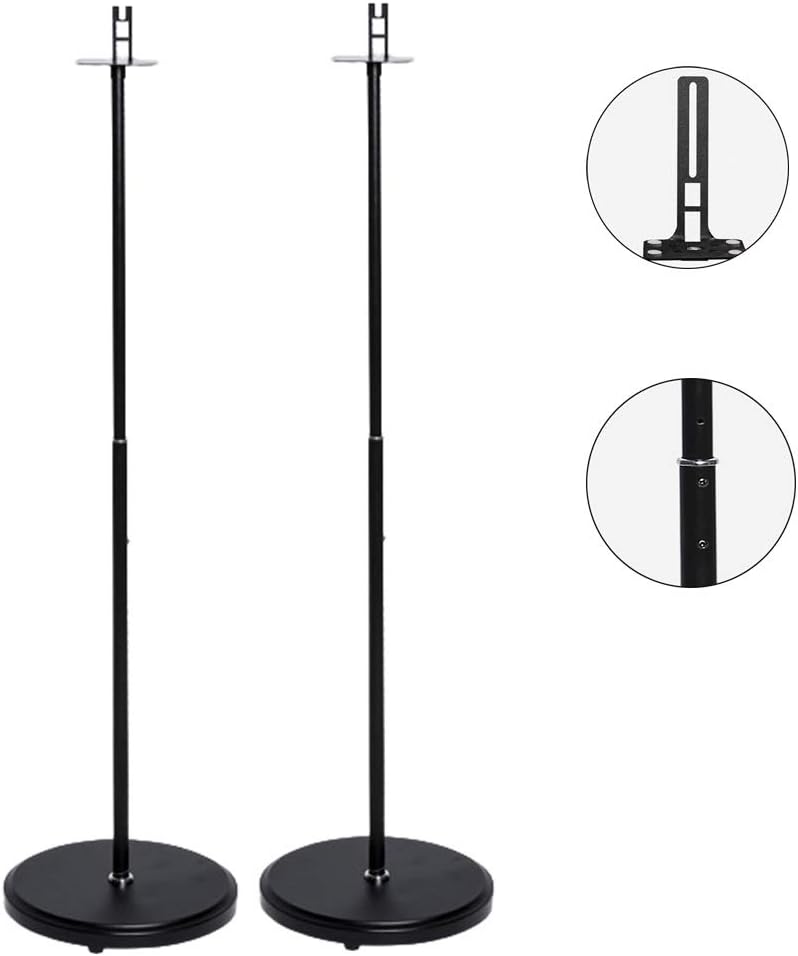 Speaker Stands Satellite Lifting Black and White Surround