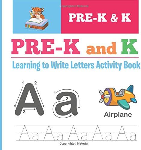 Pre-K and K Learning to Write Letters Activity Book Paperback – April 8, 2016