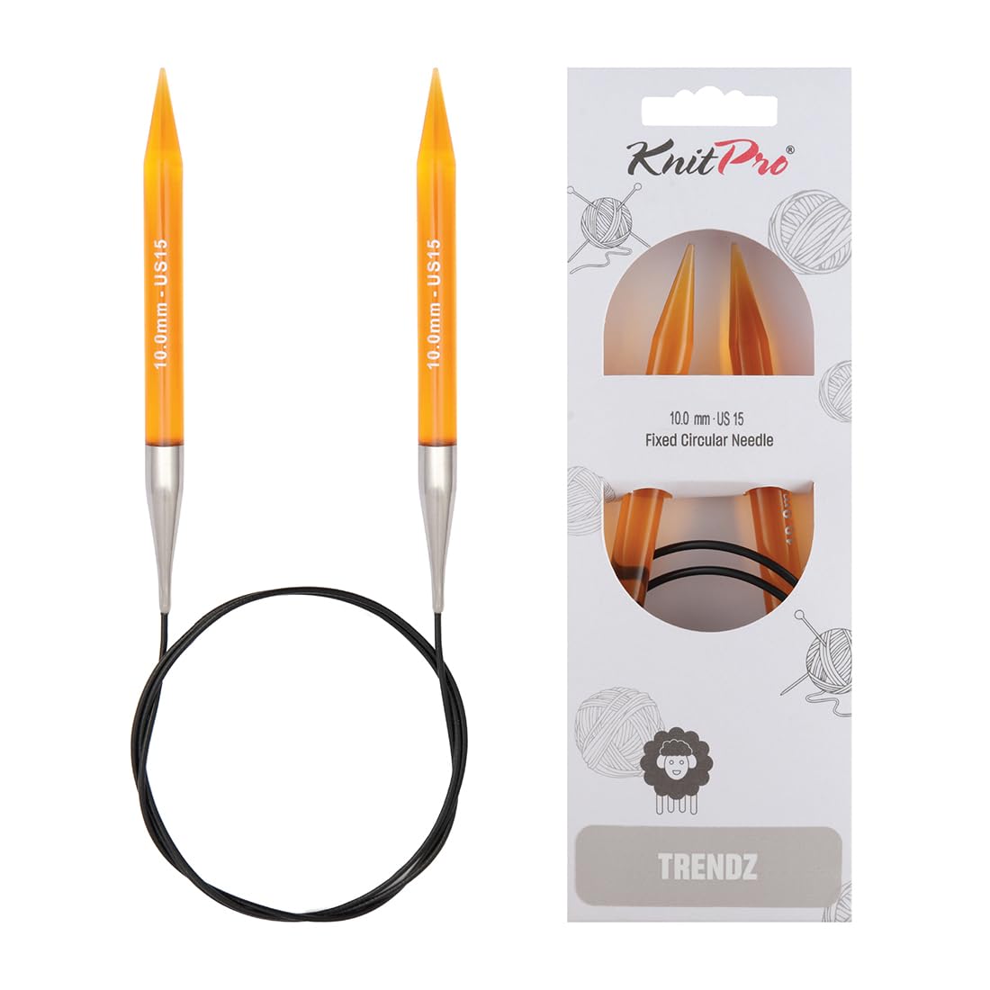 KnitPro Trendz Fixed Circular Needles 32" (80cm) | 10.00mm