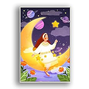 Framed Canvas Wall Art for Living Room, Bedroom Flow in The Dream Canvas Prints for Modern Home Decoration Ready to Hang - 16"x24" inches