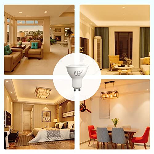 GY 4.9W GU10 LED Bulb 3000K Warm White 780LM (Equivalent to 80W), Non-Dimmable, 110 Degrees Beam Angle – Low Consumption Bulb Class B, No Flickering LED GU10 Bulbs, Pack of 10