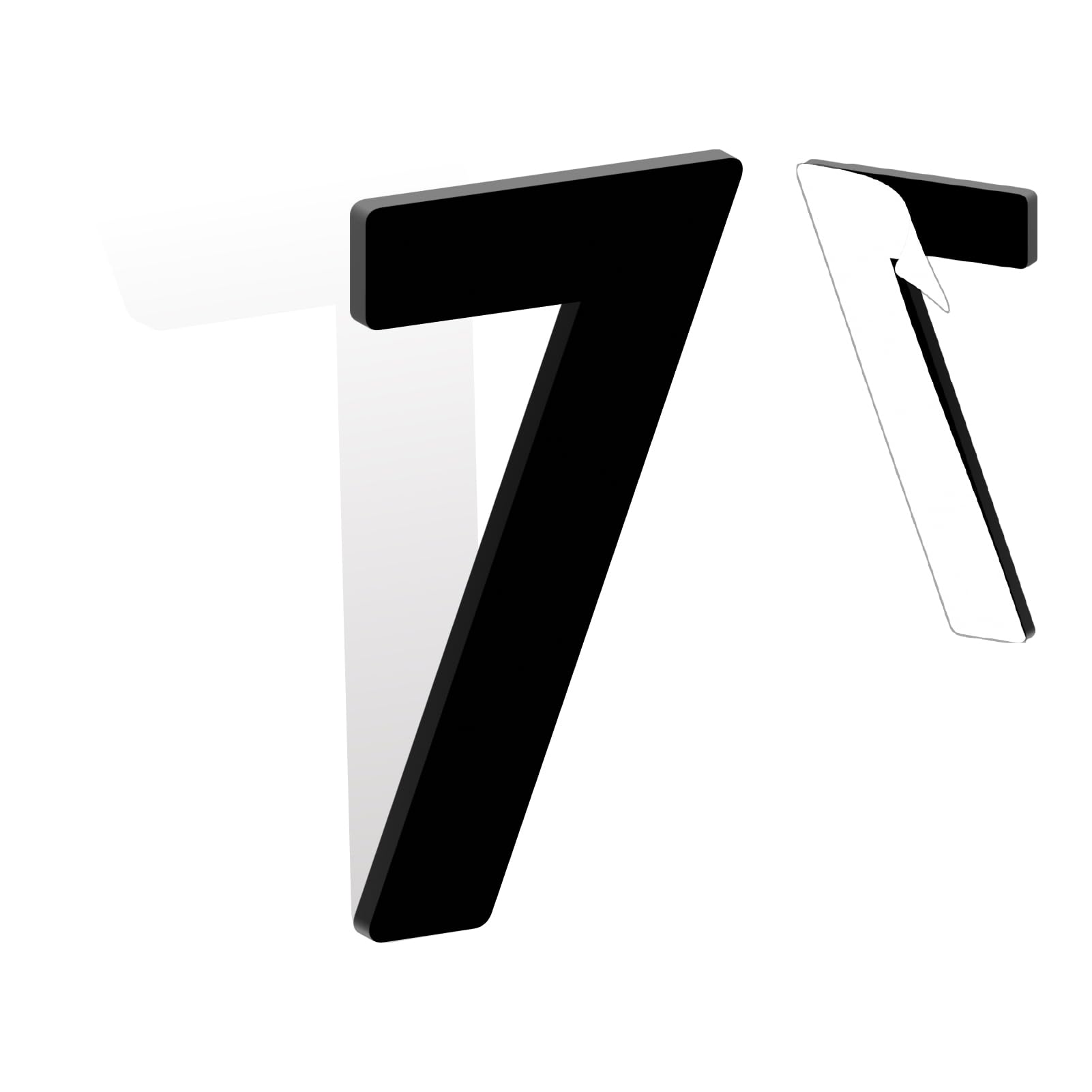 6 Inch Self Adhesive House Numbers, Acrylic Modern