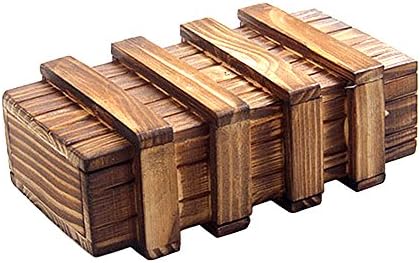 Magic Wooden Box with Extra Secure Secret Drawer, Brown