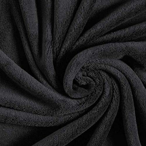 Printed Kid Cuddle Polar Fleece Soft Throw Blanket Anti Pill Fabric Material 58" (Black)