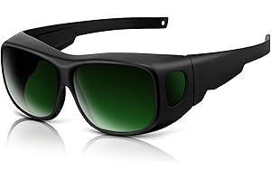 Viconor Laser Safety Glasses, Eye Protection for Red Light Therapy 200-1000nm Wavelength (Black&Green)