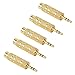 Kzeux 5 Pack 3.5mm (1/8 inch) Male to 6.3 mm (1/4 inch) Female Stereo Adapter Gold Plated