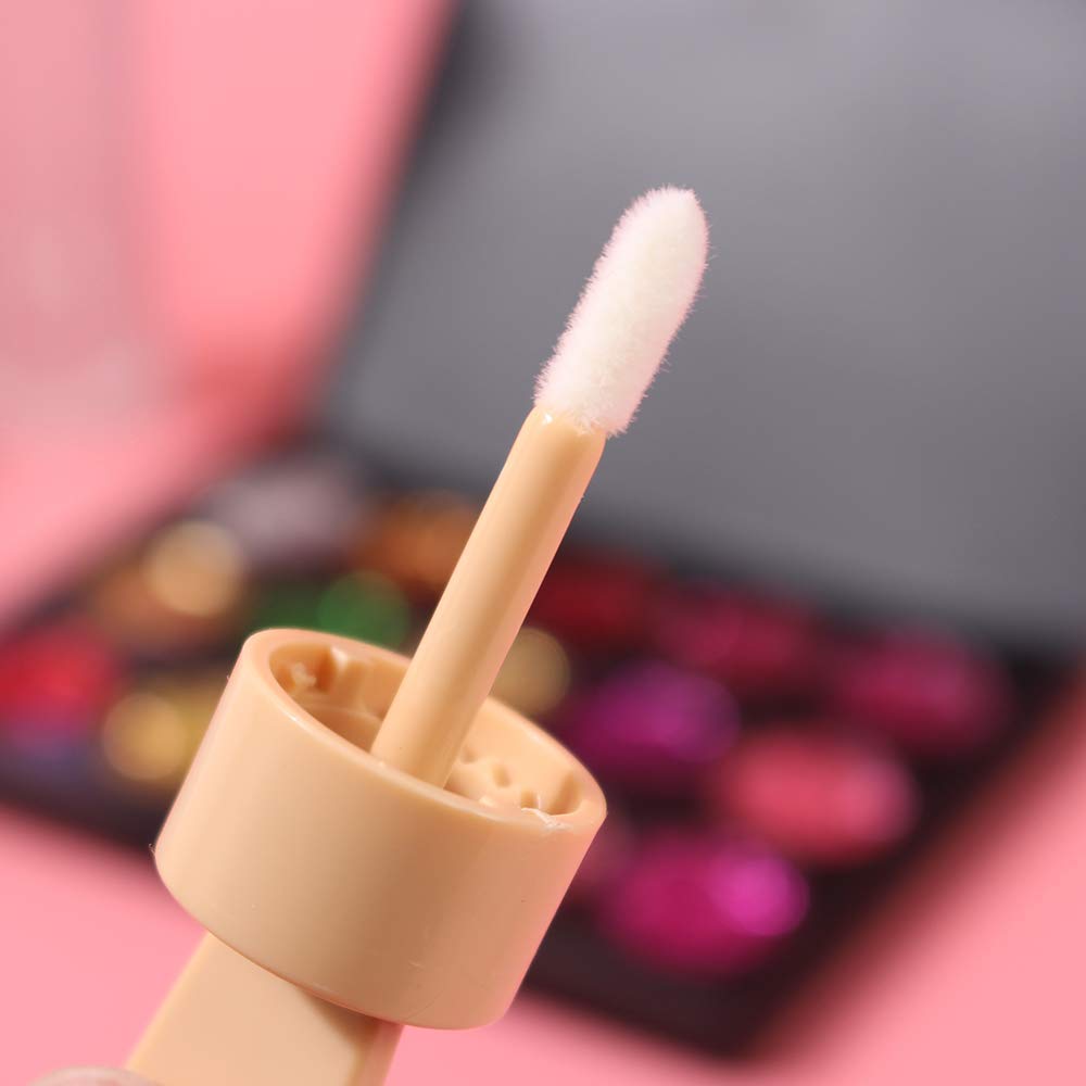 RONRONS 6 Pieces 8ml/0.27Oz Pink Ice-cream Shaped Lip Gloss Tube Containers with Rubber Plugs Empty Clear Mini Refillable Lip Liquid Oil Balm Bottles DIY Cosmetic Sample Bottle : Beauty