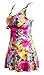 wantdo Women's Swimwear Swimsuit Printed Swimdress Rose Red US 2-4