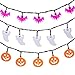 Set of 3 Halloween String Lights,60 LED Battert Operated String Lights Pumpkin/Ghgost/Bat -Perfect for Halloween Outdoor Yard Party Decorations