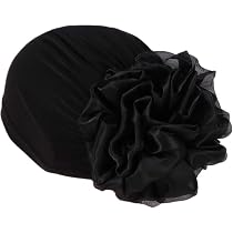 Amazon.com: YiYi Operation Sombrero de turbante de flores grandes ...