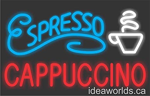 Custom made from order LED store business neon sign 20" x 12" x 2" - Espresso Cappuccino
