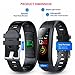 OUMAX Fitness Tracker T5, Color Touch Display, Activity Tracker and Auto Sleep Monitor, Call and Text Alert, Sport Modes for iOS & Android Devices-Blue