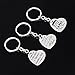 AIEX Teacher Appreciation Gifts Key Chain Heart Shaped Key Ring Set Message Keychain Halloween Thanksgiving Christmas for Women Men(3 PCS)