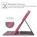 Fintie Case for iPad 6th / 5th Generation (2018 2017 Model, 9.7 Inch), iPad Air 2 / Air 1 (9.7 Inch) - [Corner Protection] Multi-Angle Viewing Stand Cover with Pocket, Hot Pink