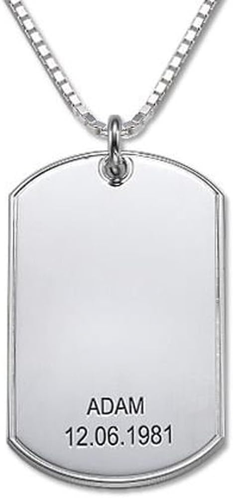 silver dog tags engraved