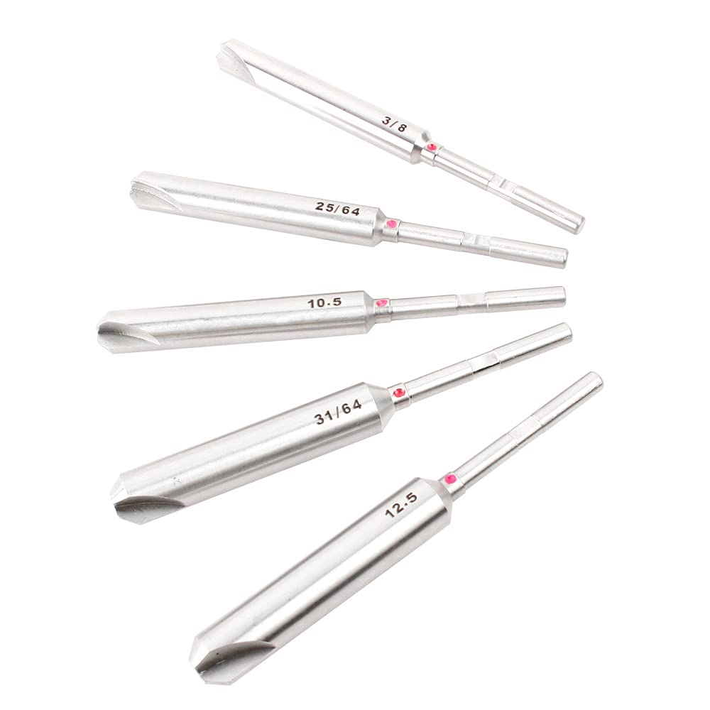 O'SKOOL Pen Barrel Trimmer Kit Replacement Shaft for 3/8", 25/64",10.5mm, 31/64", 12.5mm No-Sharpening Pen Mill Cutting Head for WT12