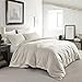 3-piece Luxury 100% Egyptian Cotton Solid Color Duvet Cover Set,Smooth & Ultra Soft (Queen, Cream White)