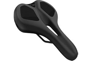FIFTY-FIFTY Mountain Bike Saddle, Comfortable Memory Foam Padded Bicycle Seat, Breathable Waterproof Bicycle Saddle for Men a