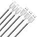 Czznn Lightning Cable 3 Pack 10ft Extra Long Nylon Braided High Speed Charging Cable Cord for iPhone charger 7/7Plus (light Grey)